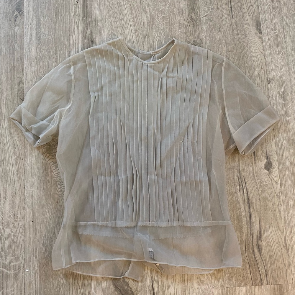 Eclipse Sheer Gray Blouse